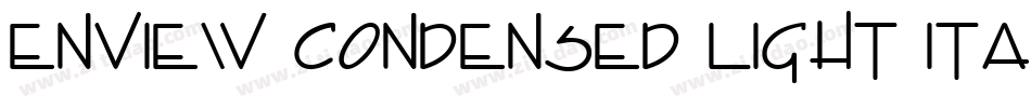 Enview Condensed Light Italic字体转换